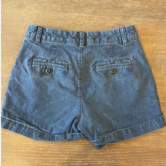 GAP Denim Jean 3" Inseam Khaki Chino Shorts Women's size 00 Tomato Girl Summer - Picture 4 of 11